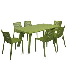Supreme Bison 6 Seater Dining Table Set With Oasis Chairs In Green Color Online At Wholesale Lowest Pr 6 Seater Dining Table Plastic Dining Chairs Dining Table