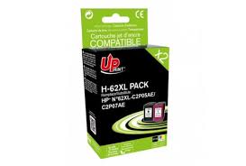 Uprint H 62xl Lot De 2 Cartouches Encre Uprint Pour Hp N9j71ae