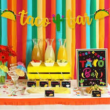 Shop pottery barn for table settings and dinnerware in classic and seasonal styles. Buy Taco Bar Decoration Kit Banner Sign Tents Garland For Cinco De Mayo Mexican Fiesta Themed Party Bachelorette Bridal Shower Housewarming Online In Turkey B07txg1hwf