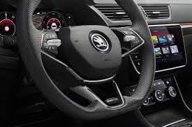 The colour black also dominates the interior, being used for example for the ceiling, the pillars and the centre console. Countless New Features Introduced To Skoda Portfolio For 2021 Model Year Skoda Storyboard