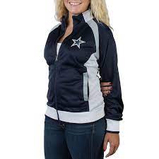 Nfl Dallas Cowboys Womens Navy Track Jacket At Shop Dallascowboys Com Dallas Cowboys Attire Dallas Cowboys Women Dallas Cowboys Outfits