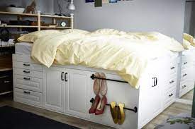 21 Best Ikea Storage Hacks For Small Bedrooms Diy Platform Bed Ikea Cabinets Bed Ikea Platform Bed