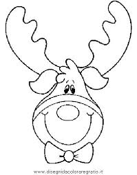 Disegno Renna Pagine Da Colorare Di Natale Cartoline Di Natale Fatti A Mano Immagini Di Natale