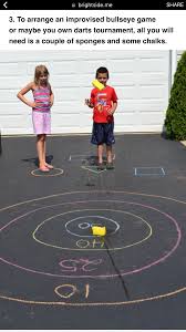 Fun Outside Game For Kids All You Need Is Chalk And Sponges Outside Activities For Kids Outside Games For Kids Summer Activities For Kids