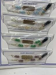 New 10k Gold Azabache Baby Bracelet Protection From Evil Eye Mano De Azabache Ebay