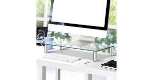 Artiss Glass Monitor Stand Riser Laptop Stand Kogan Com