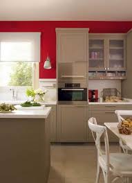 modern kitchen design with bold red