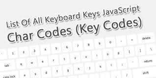 list of all keyboard keys javascript char codes key codes