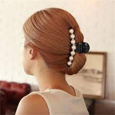 Luxury Pearls Big Hair Clip Wedding Hair Clips Hair Accessories Elegant Ponytail