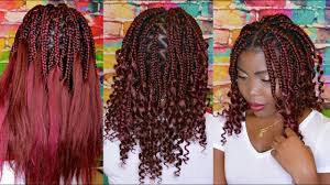 Curly hair strands cluster together and wind around themselves in a spiral or looser curl shape. How To Do Curly End Box Braids Diy Short Goddess Box Braids Vivian Beauty And Style Youtube