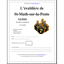 Cd1 Sp6 02 Situation Probleme 6e Annee Math Education Index