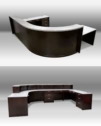 Custom Reception Desk Includes Storage Ada Counter And Beautiful Dark Wood Finish D Chiropractic Office Design Custom Reception Desk Reception Desk Office