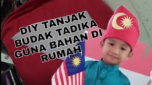 Cara ikat dan cara pakai tanjak bersama wak idang. Diy Tanjak Budak Tadika Jahit Sendiri Guna Bahan Di Rumah Youtube