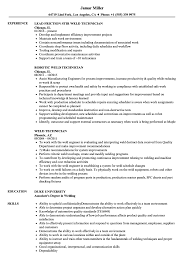 Weld Technician Resume Samples Velvet Jobs