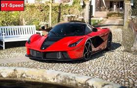 gt speed فيراري لافيراري معدلة باللون الأحمر والأسود ferrari laferrari ferrari sports car