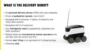 Rules governing the use of food delivery robots remain to be seen across the us. On Demand Last Mile Delivery Service Using Autonomous Ground Robots Ppt Download