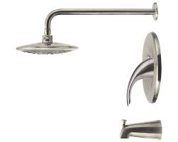 The riser is constructed of 3/8 tubing, which fits snugly into the compression outlet of the faucet. 750 Bn Brushed Nickel 3 Piece Rain Head Shower Set