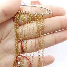 18 karat gold is not pure gold. Pawnable 18k Gold Au750 18inches Length Ladies Necklace Original Hongkong Gold Shopee Philippines