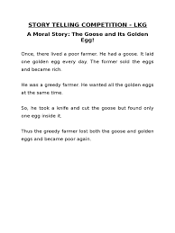 These are the best stories for storytelling competition, i myself like these very much and many have won first prizes in storytelling competitions reciting these. Story Telling Competition A