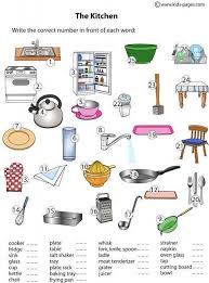 Free Lots Of Worksheets For Common Objects Categories Colors Shapes Kitchen Bathroom Great For Practi Learning Italian Life Skills Class Home Economics
