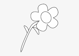 1966 445 marguerite daisy flower. Flower Outline Free Mycutegraphics Clipart Flower Black White Transparent Png 391x500 Free Download On Nicepng