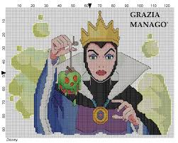 Mechante De Blanche Neige Broderie Et Point De Croix Point De Croix Point De Croix Disney