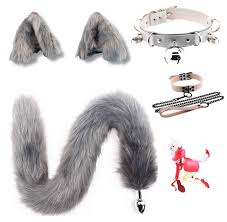 We can make them in any color for you and offer matching ears as well. Amazon Com Cat Tail Ear Plug Set Collar Bells Fox Butt Anime Leather Stainless Headband Fluffy Cosplay Maid Toy Gift For Partner Size M Beauty
