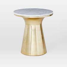 Shop the gold pedestals and columns collection on chairish, home of the best vintage and used furniture, decor and art. Marble Topped Pedestal Side Table White Marble Antique Brass