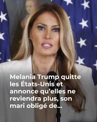 Melania Trump crée la surprise en pleine interview : « J'ai déjà fait mes  valises »