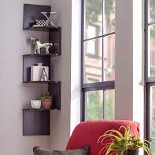 40'' h x 40'' w; Living Room Corner Wall Shelf Design Novocom Top