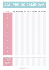 Calendar 2021 with week numbers. 2021 Period Calendar Free Printable Pdf Jpg Blue Red Calendarzprint Free Calendars Printable Calendars