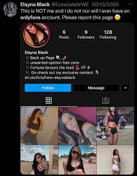 Elayna Black warns about fake OnlyFans account