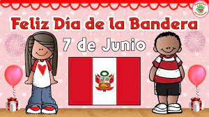 La primera bandera del perú fue creada por el general don josé de san martín en pisco, el 21 de octubre de 1820. Dia De La Bandera 7 De Junio Youtube