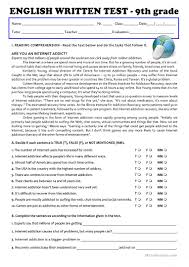 Read this story in a spooky voice! The Internet Test 9th Grade A2 B1 English Esl Worksheets For Distance Learning And Physical Classrooms