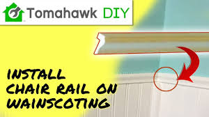 Wainscoting is commonly assembled from beadboard panels. Install Chair Rail And Quarter Round On Beadboard Wainscoting Youtube