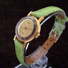 Zaria Skeleton Style Ladies Gold Plated Watch With Transparent Case Back Made In Ussr In 70s Soviet Watch Cocktail Watch Burel Zaria Gold Plated Watch Lady