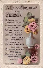 Check spelling or type a new query. Embossed Roses Vase Flowers A Happy Birthday To My Friend Lilywhite Topics Greetings From Postcard Hippostcard