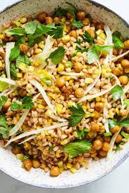 Farro Salad With Corn And Crispy Chickpeas Recipe Recipe Crispy Chickpeas Recipes Chickpea Recipes