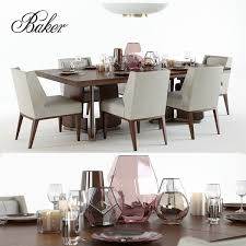 Thomas pheasant for baker furniture # 7837 g 54 round pedestal dining table. Set Bakers Ceremony Dining Table 3d Model Turbosquid 1237807