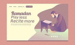 Use the zoom controls of the browser to increase or decrease the size of the whole web page in order to improve readability of both the quran. Ramadan Landing Page With Man Reciting Quran 1266168 Vector Art At Vecteezy