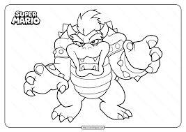 Download or print easily the design of your choice with a single click. Free Printable Super Mario Bowser Coloring Page