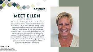 Meet Ellen Daigle! Ellen can be reached via phone or email. Phone:  800-601-3570 extension 201 Email: edaigle@baystatebenefits.com