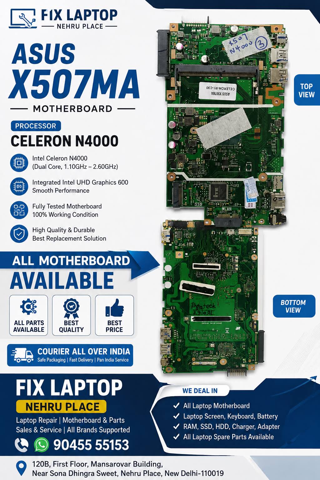 ASUS X507MA Motherboard – Celeron N4000 product image