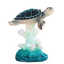 Fc Design Sea Turtle On Coral With Led Night Light Wayfair