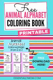 Just click on the alphabet coloring pages that you like and then click on the print button at the top of the page. Printable Animal Alphabet Coloring Pages Essentially Mom