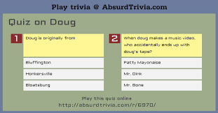 Challenge them to a trivia party! Trivia Quiz Quiz On Doug