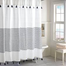 Nobles Stripe Cotton Shower Curtain Striped Shower Curtains Modern Shower Curtains White Shower Curtain