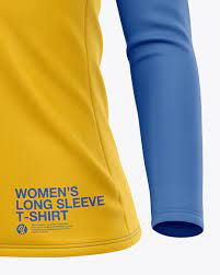 Download Women S Long Sleeve T Shirt Mockup Front Half Side View In Apparel Mockups On Yellow Images Object Mockups