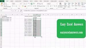 Create Invoice Numbers With Customer Initials In Excel Youtube