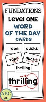 Wilsonlanguage.com.) the first several units in f\mdations level 2 will review concepts taught in level 1 and also add new the digraph blend, as in the word lunch (nch). These Fundations Level 1 Word Of The Day Cards Include Two Versions Of Each Word Plain And Marked Up Laminate Words Phonics Wilson Reading System